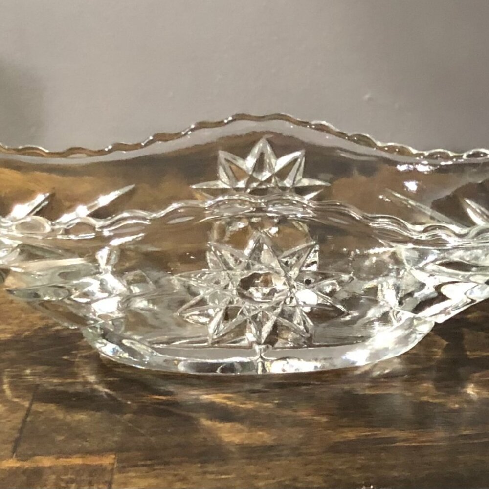 Anchor Hocking EAPC /Star of David Small Oval Boat 9" Bowl Banana Split Serving